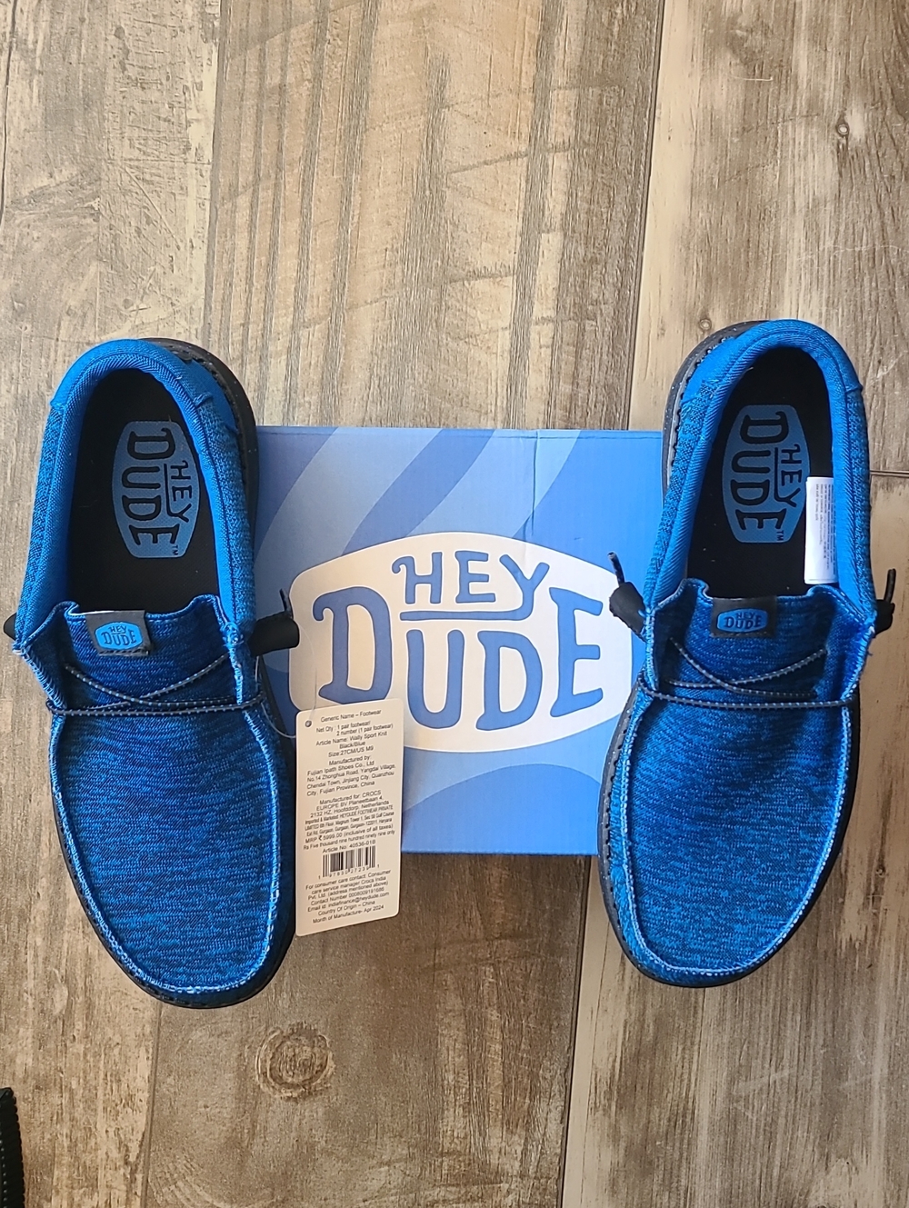 Hey Dude Blue Slip-On Loafers for Men